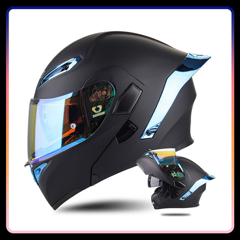 Casques de moto rabattables un - Quick Release Buckle Motorcycle Helmet avis et prix