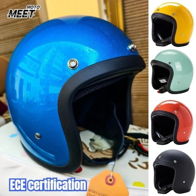 Casque de Moto à visage ouvert - Vintage Open Face Retro Helmet avis et prix