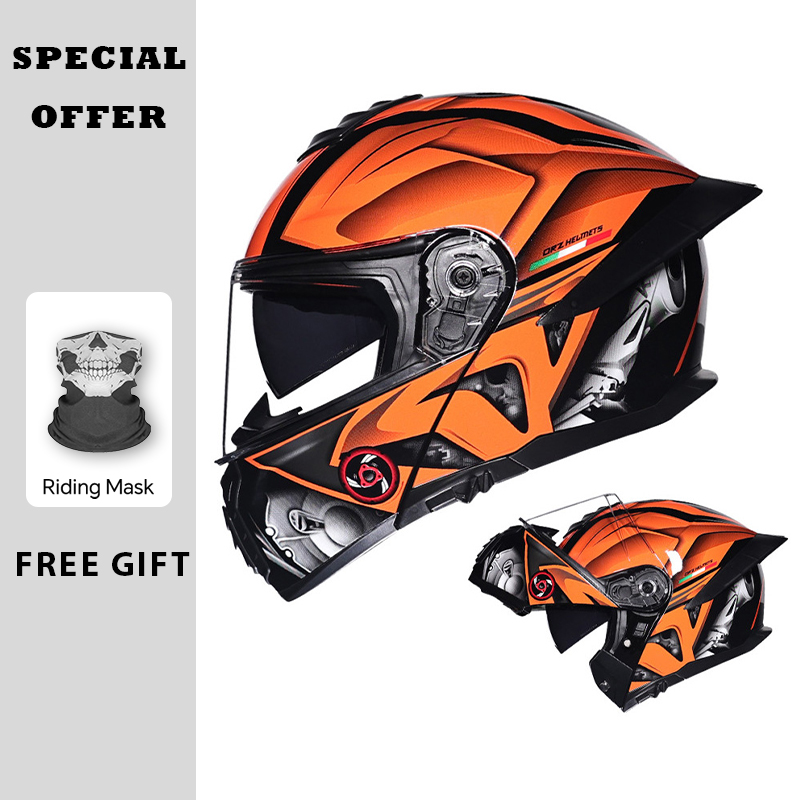 Casque de moto rabattable Doub - Dual Visor Motorcycle Racing Helmet avis et prix