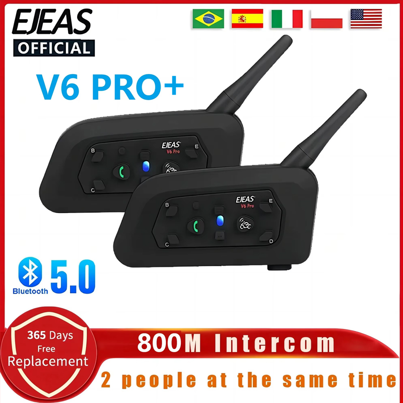 EJEAS V6 PRO Moto Casque Casqu - Universal Motorcycle Helmet Intercom Headset avis et prix