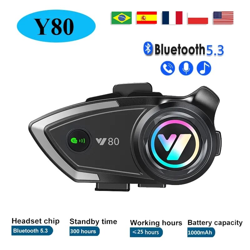 Y80 Moto Casque Bluetooth Casq - Quick Release Buckle Motorcycle Helmet avis et prix