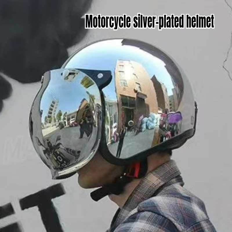 Casque de moto rétro à visière - Vintage Open Face Retro Helmet avis et prix