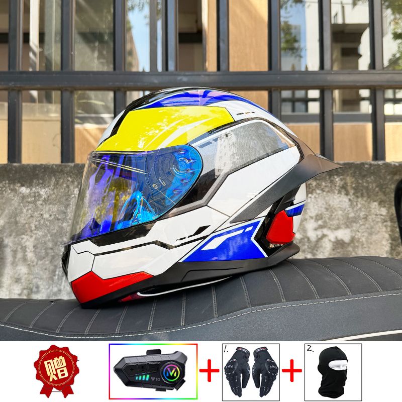 Casque de moto Bluetooth ORZ,  - Full Face Motorcycle Helmet With Bluetooth avis et prix