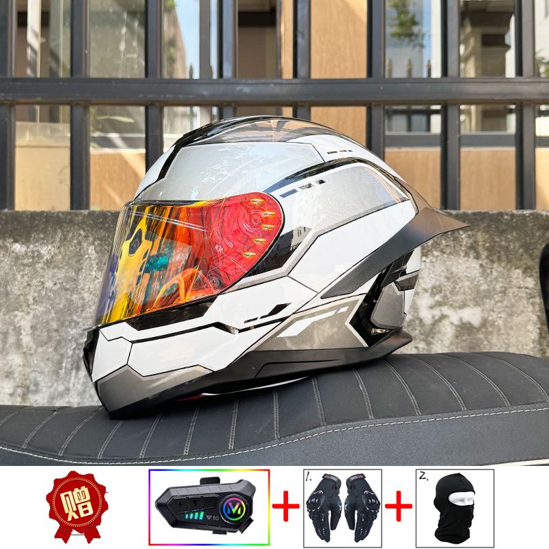 Casque de moto Bluetooth ORZ,  - Full Face Motorcycle Helmet With Bluetooth avis et prix