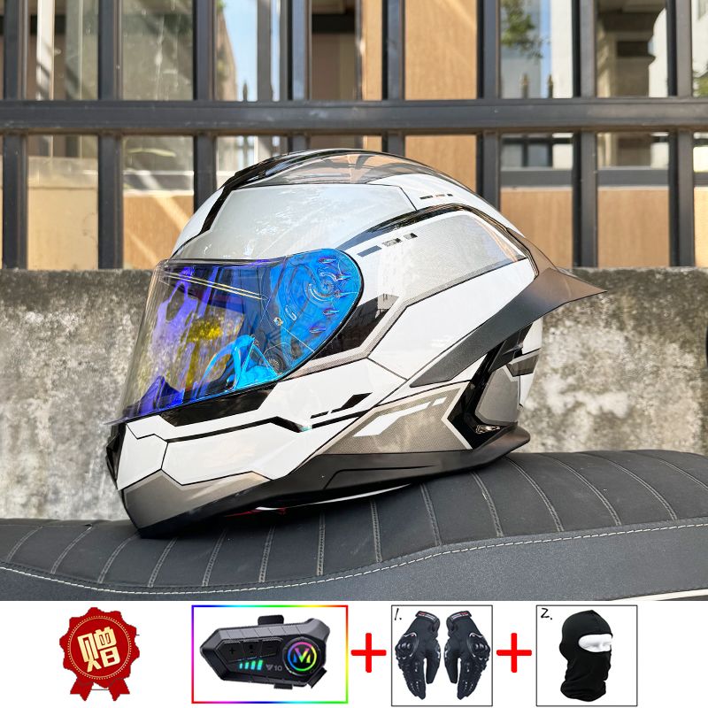 Casque de moto Bluetooth ORZ,  - Full Face Motorcycle Helmet With Bluetooth avis et prix