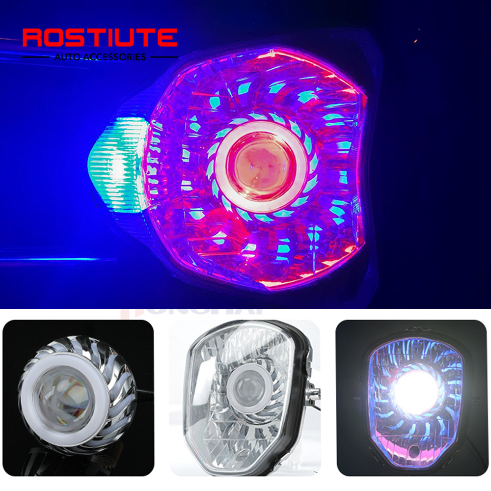 Phares de Moto Double yeux d'a - Universal Motorcycle Led Headlight Projector avis et prix