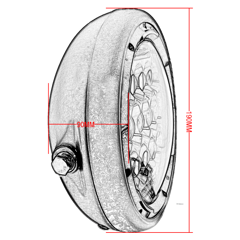 Phare de moto LED universel de - Universal Motorcycle Led Headlight Projector avis et prix