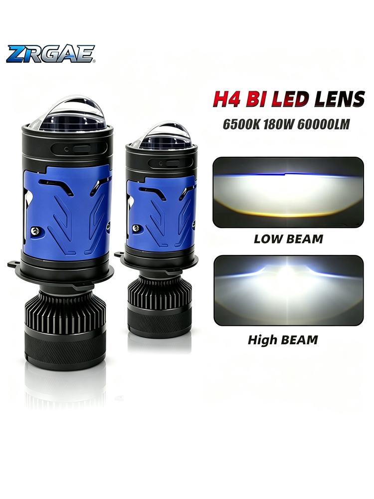 2 pièces H4 Bi Mini LED Projec - Universal Motorcycle Led Headlight Projector avis et prix