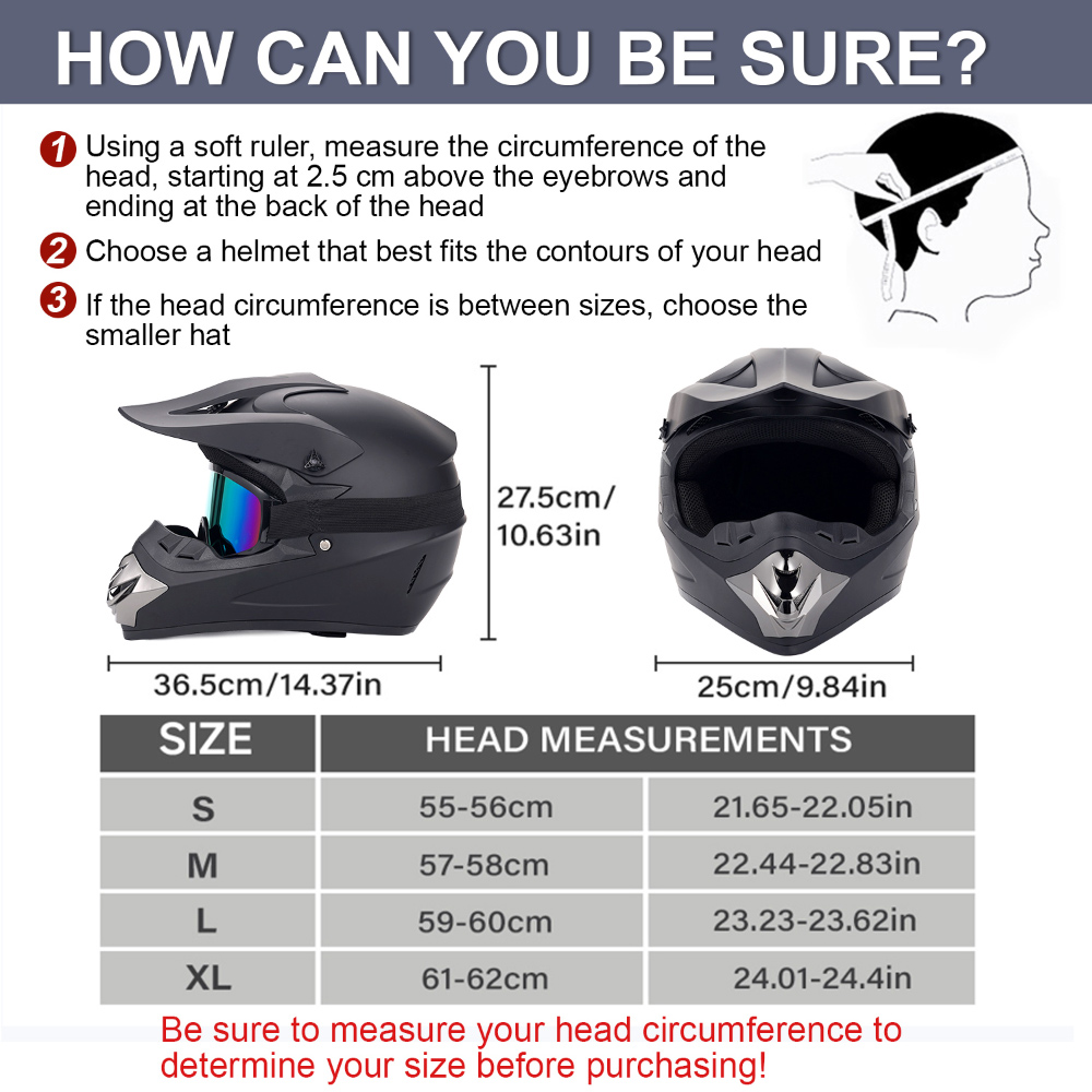 Casque de moto tout-terrain, e - Off Road Motocross Helmet Goggles Set avis et prix