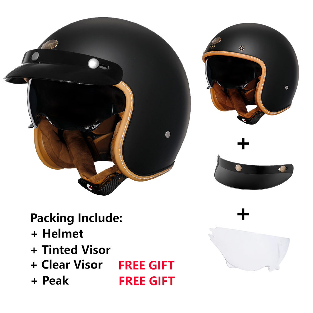 Casque de scooter électrique o - Vintage Open Face Retro Helmet avis et prix