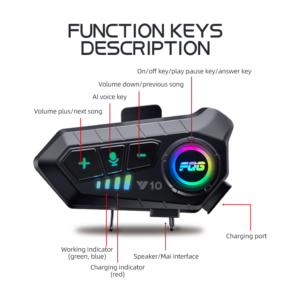 Casque de moto sans fil Blueto - Full Face Motorcycle Helmet With Bluetooth avis et prix