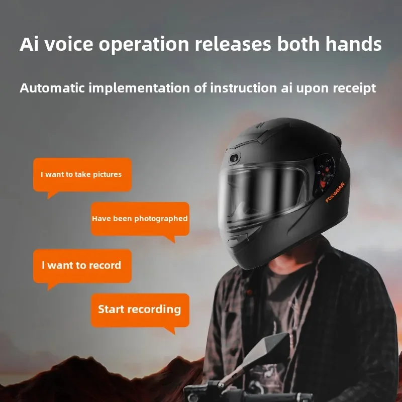 Casque de moto Intelligence AI - Full Face Motorcycle Helmet With Bluetooth avis et prix