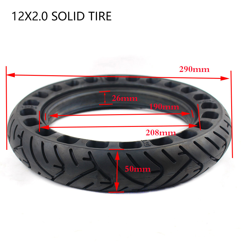 Pneu plein de 12 pouces 12x2.0 - Scooter Parts avis et prix