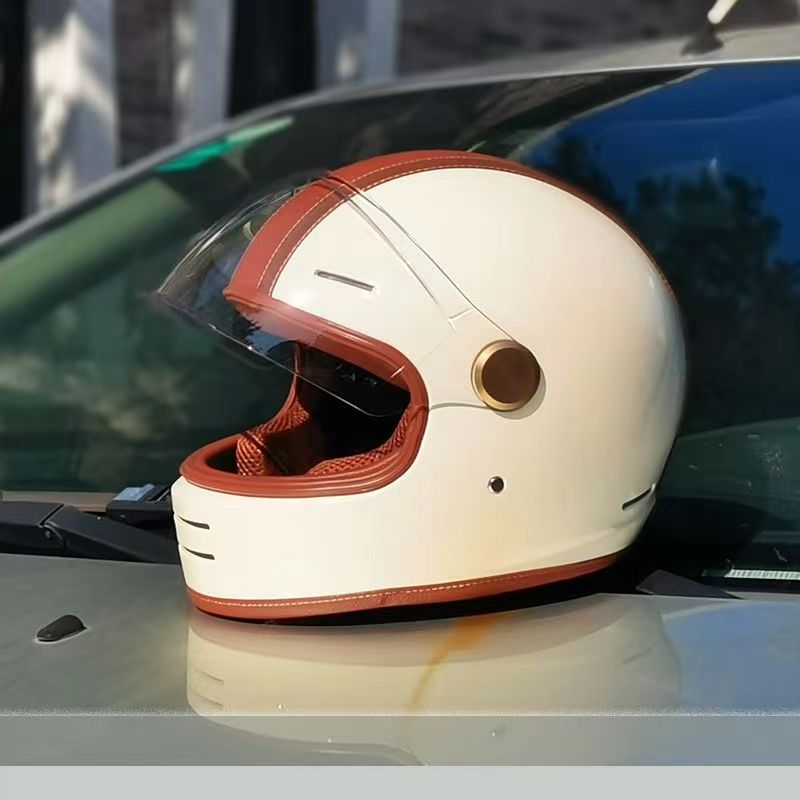 Casque de moto rétro avec cert - Vintage Open Face Retro Helmet avis et prix