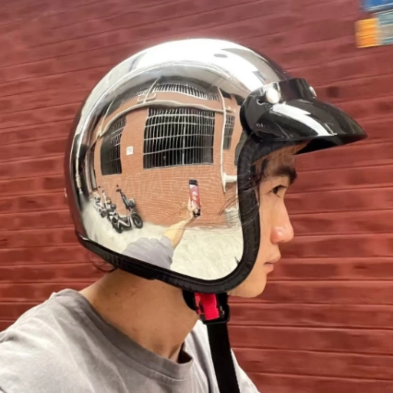 Casque de moto rétro à visière - Vintage Open Face Retro Helmet avis et prix